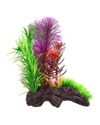 Underwater Treasures Ceramic Driftwood with Plant